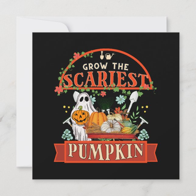 Carte Ferme de citrouilles Halloween (Devant)