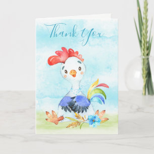 Carte Ferme de coqs pour coqs d'aquarelles