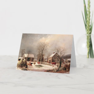 Carte Ferme en hiver