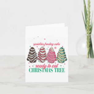 Carte Ferme Fraîche Arbre de Noël Fruits de Noël Gâteau 