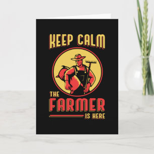 Carte Ferme Garder Calme Agriculteur Tracteur agricole D