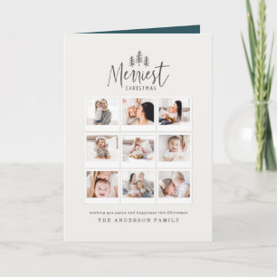Carte Ferme rustique de photo multi du plus Joyeux Noël