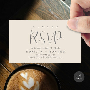 Carte fermée de rappel RSVP faire-part de mariage