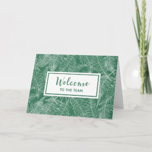 Carte Fermes vert foncé Employé Bienvenue à l'équipe