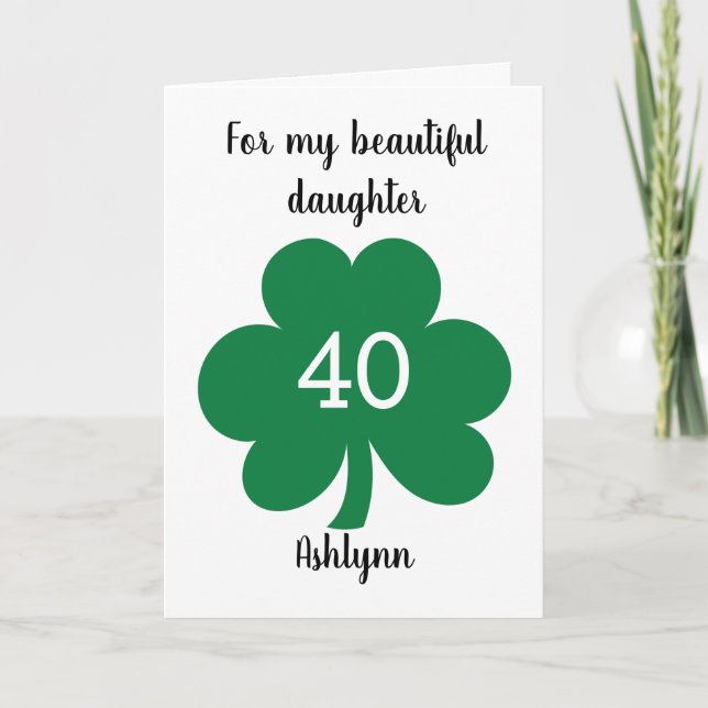Carte Fermeture de la verge St. Patrick's Day 40e annive (Devant)