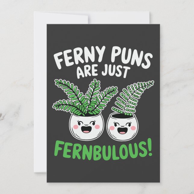Carte Ferny Puns – Fernbulous! Funny Plant Design (Devant)