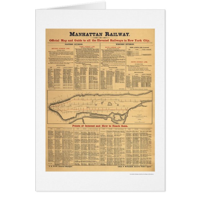 Carte ferroviaire 1881 de chemin de fer de (Devant)