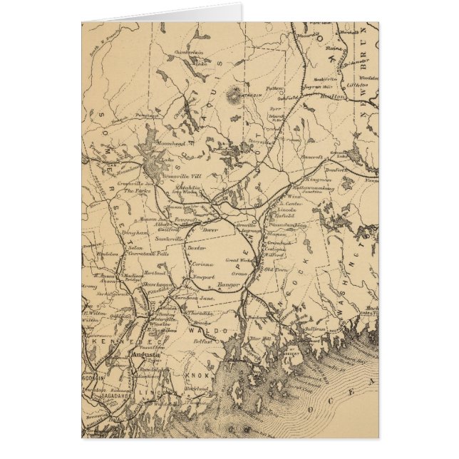 Carte ferroviaire du Maine (Devant)