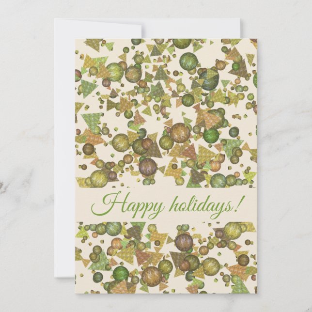 Carte Festif de vacances Confetti géométrique (Devant)