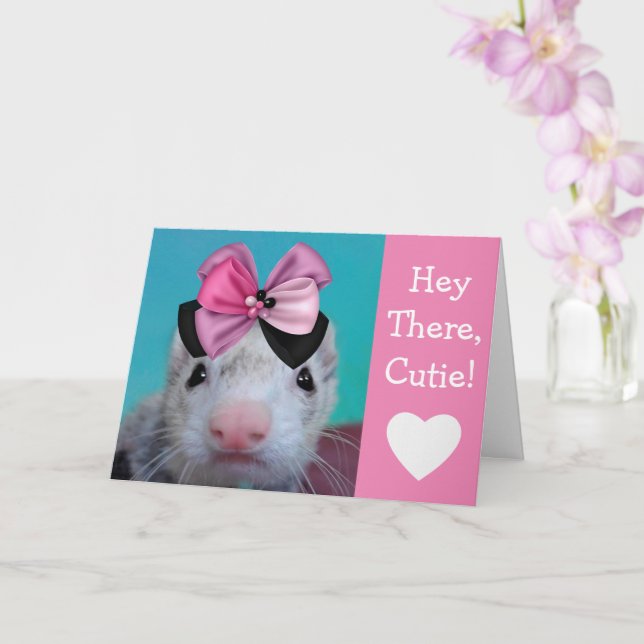 Carte Festif Ferret Anniversaire (Orchidée)