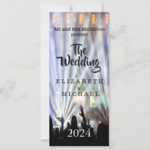 Carte Festival de musique mariage Bright Lights Invitati
