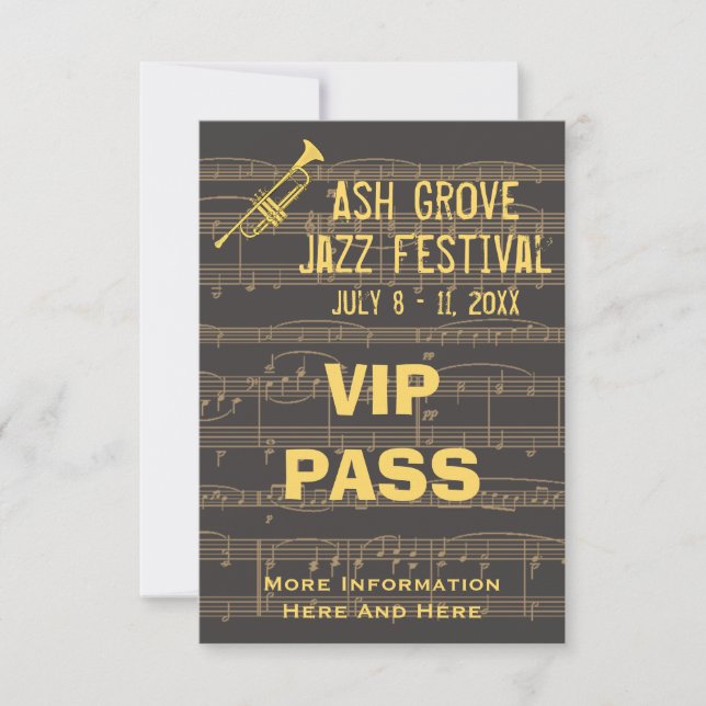 Carte Festival de musique Pass Chocolat de trompette d'o (Devant)