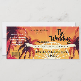 Carte Festival Ticket Palm Wedfest Mariage