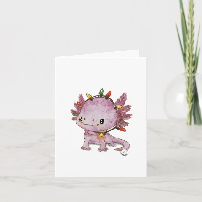 Carte Festive Axolotl (Devant)