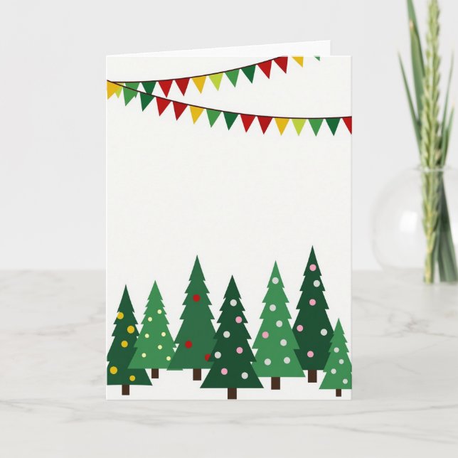 Carte Festive Christmas Trees Card (Devant)