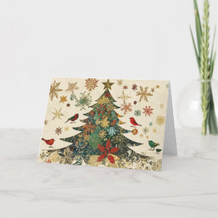 Carte Festive Gold Foil Design Arbre de Noël