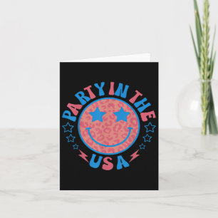 Carte Fête Aux Etats-Unis 4 juillet Preppy Smile 1
