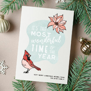 Carte Fête Cardinale de Noël moderne