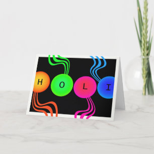 Carte Fête colorée des couleurs de Holi Spring