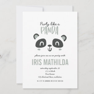 Carte Fête comme un panda coloré anniversaire lumineux