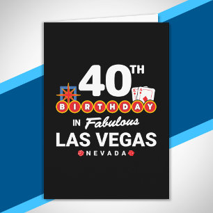 Carte Fête d'anniversaire à Las Vegas - 40e anniversaire