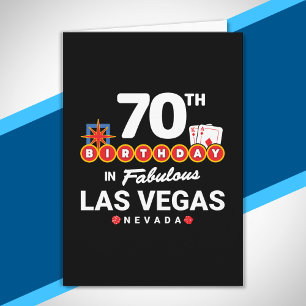Carte Fête d'anniversaire à Las Vegas - 70e anniversaire