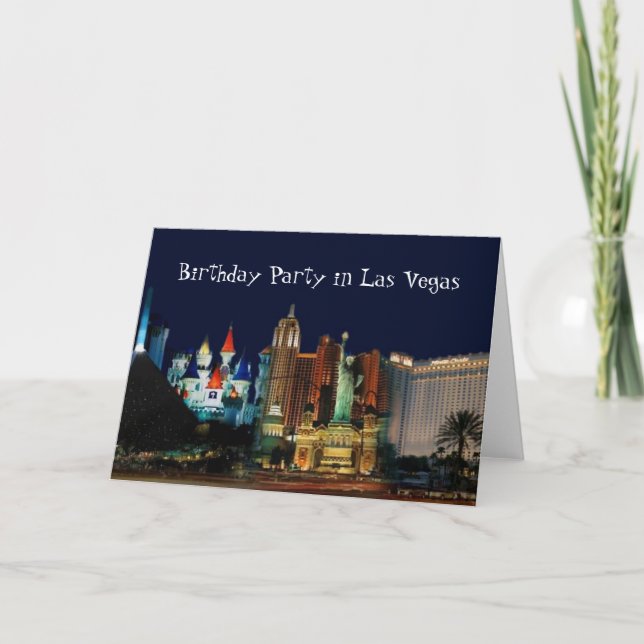 Carte Fête d'anniversaire à Las Vegas Card (Devant)