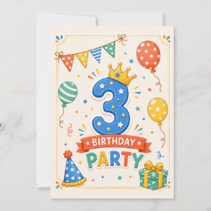 Carte Fête d'anniversaire colorée et personnalisée pour