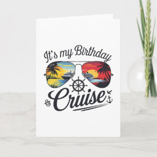 Carte Fête d'anniversaire croisière festive 2025 Hommes