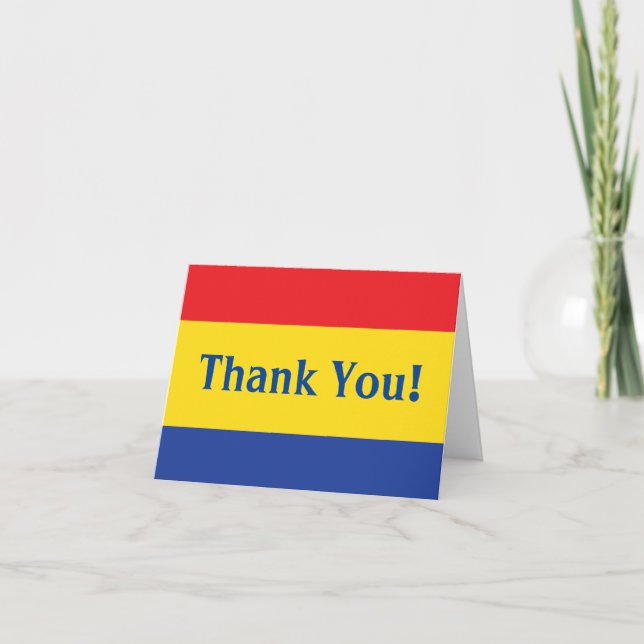 Carte Fête d'anniversaire de bleu jaune rouge de (Devant)