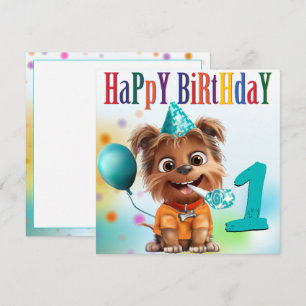 Carte Fête d'anniversaire de chien