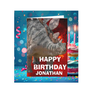 Carte Fête d'anniversaire de Dinosaur