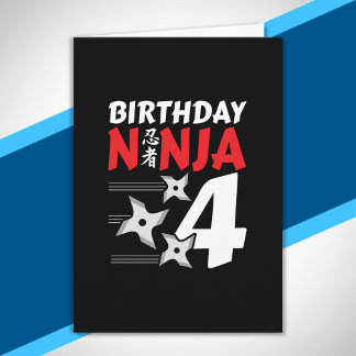 Carte Fête d'anniversaire de Ninja - Ninja d'anniversair
