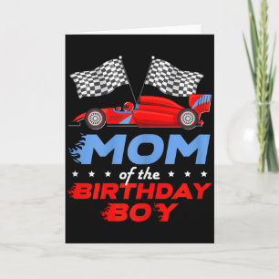 Carte Fête d'anniversaire de voiture de course Maman ado