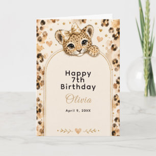 Carte Fête d'anniversaire des 12 ans de Wild Leopard