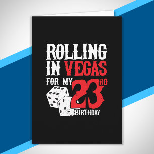 Carte Fête d'anniversaire des 23 ans à Las Vegas - Faire