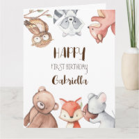 Fête d'anniversaire des animaux de la forêt de Woo