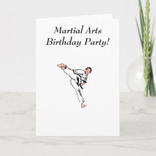 Carte Fête d'anniversaire des arts martiaux