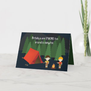 Carte Fête d'anniversaire du camping