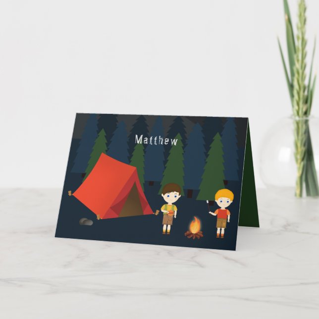 Carte Fête d'anniversaire du camping (Devant)
