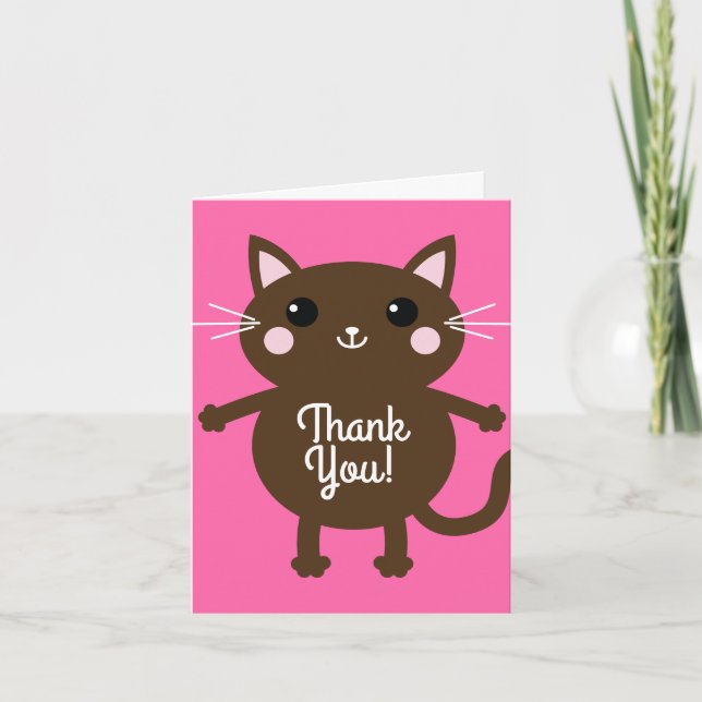 Carte Fête d'anniversaire du chat (Devant)