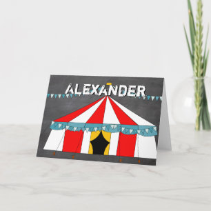 Carte Fête d'anniversaire du cirque