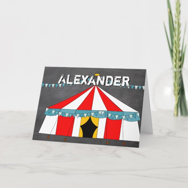 Carte Fête d'anniversaire du cirque (Devant)