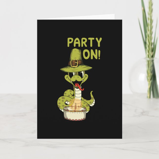 Carte Fête d'anniversaire du serpent (Devant)