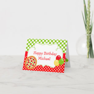 Carte Fête d'anniversaire Fête de pizza