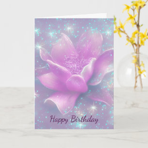 Carte Fête d'anniversaire Fleur Violette