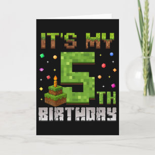 Carte Fête d'anniversaire garçon enfant C'est mon 5ème a
