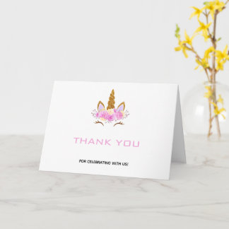 Carte Fête d'anniversaire licorne magique