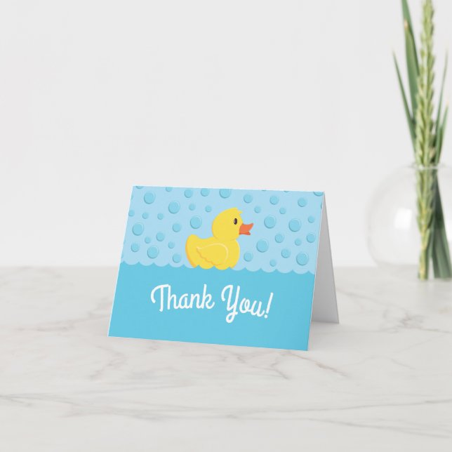 Carte Fête d'anniversaire pour bébé enfant Canard en cao (Devant)