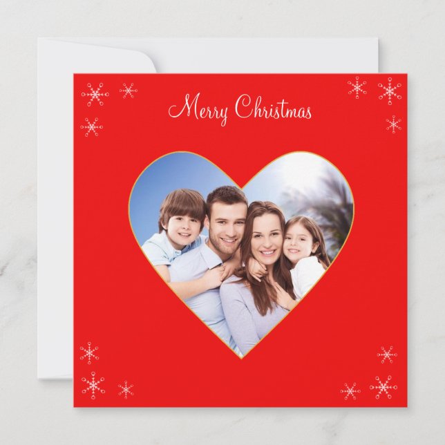 Carte Fête de coeur de famille personnalisée (Devant)